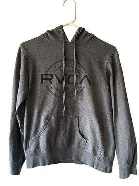 RVCA Women’s Gray Logo Pullover Hoodie